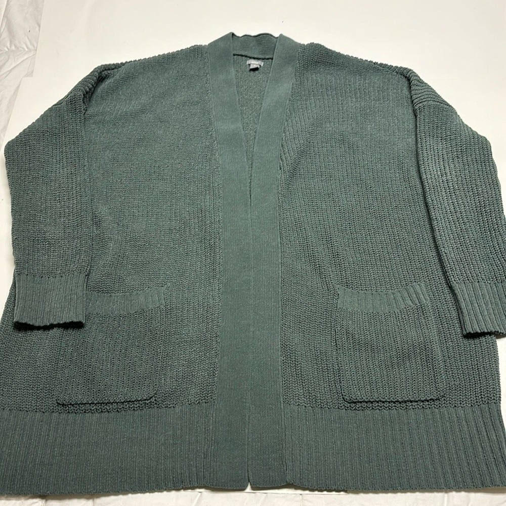 Aerie Green Cardigan open front cardigan size M